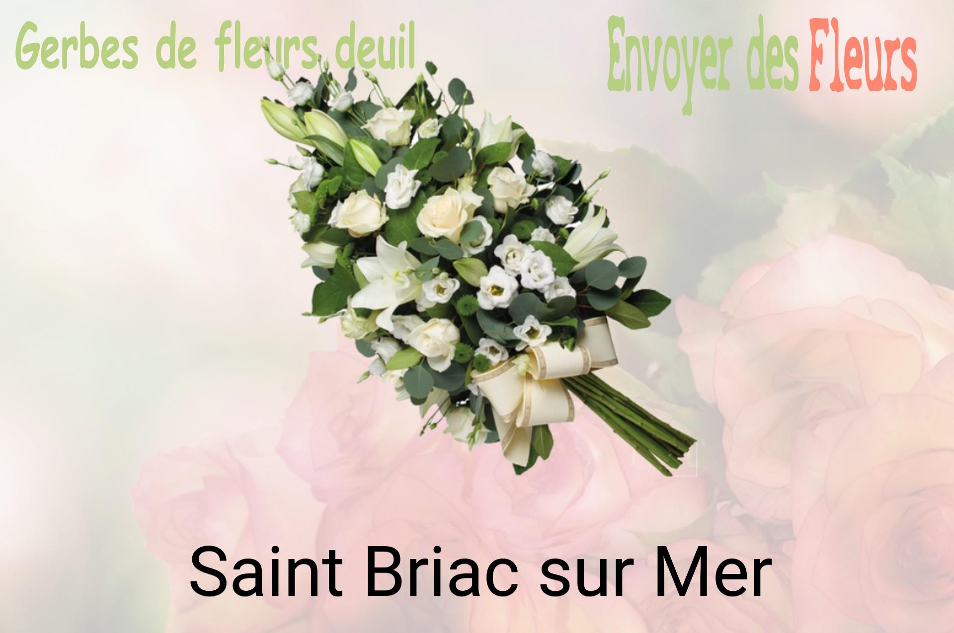 Gerbe de fleurs de deuil livrée à Saint-Briac-sur-Mer
